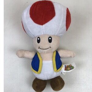Super Mario Toad Plush Toy Stuffed Animal Nintendo Collectible 12 inch Cuddly